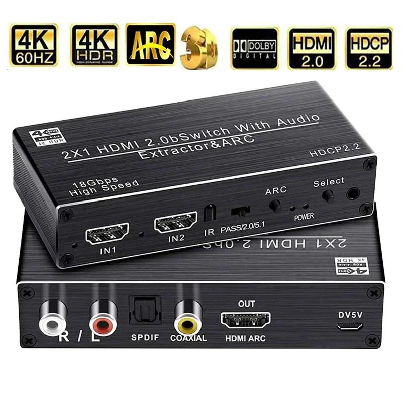 HDMI ġ  , R, L, 佺ũ SPDIF,   , ARC  ġ, 2x1  , 4K, 2 in 1  HDMI ó